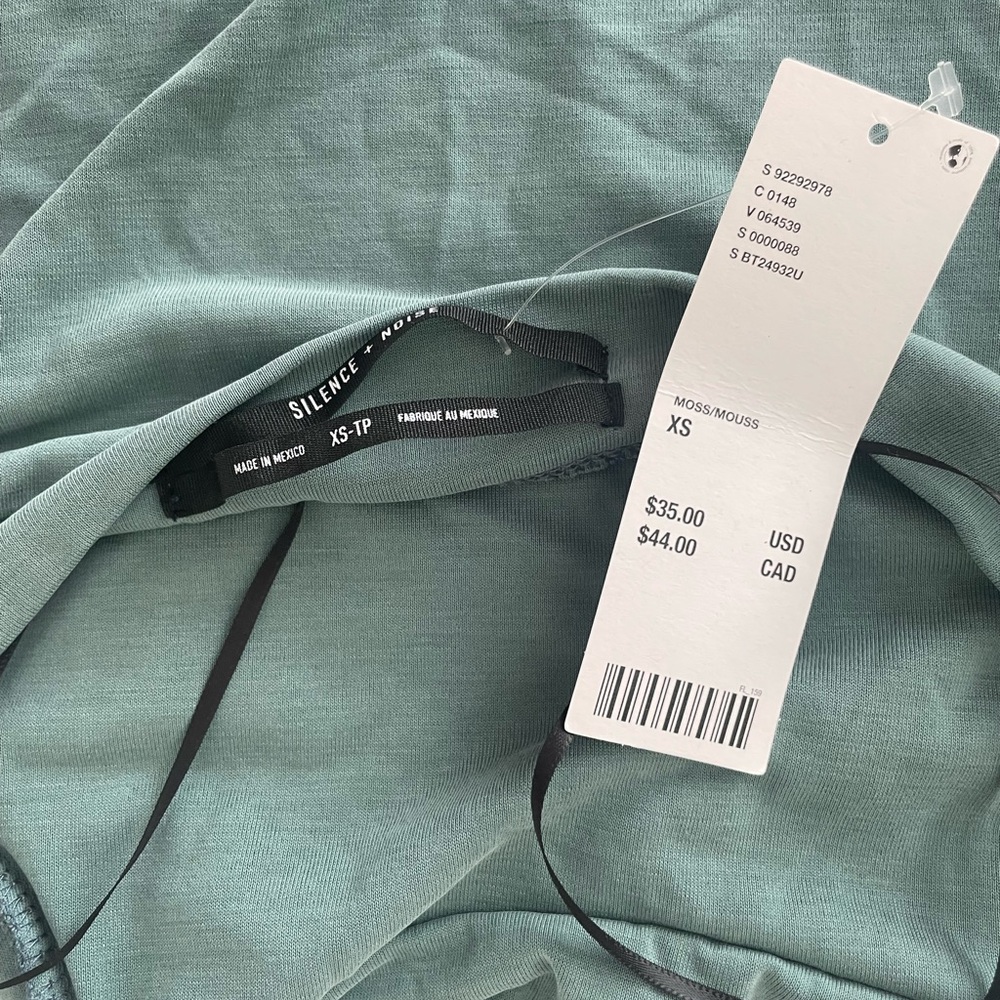 urban outfitters teal silence + noise raelynn square neck halter top xsmall NWT - Picture 4 of 4